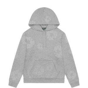 Denim Tears Merch Wreath cotton Grey Hoodie