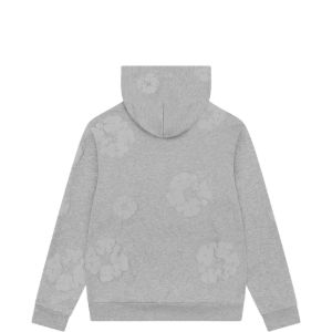 Denim Tears Merch Wreath cotton Grey Hoodie