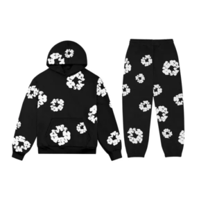 Denim Tears Cotton Wreath Black Tracksuit